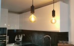 Cuisine-Blanche & Marbre - Vue bar- Ker Gafa 